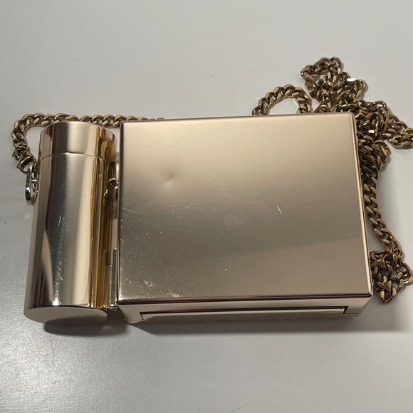 DIOR ROUGE Gold Minaudiere Pouch Clutch Handbag LIMITED EDITION 2021 Christmas - Picture 10 of 16